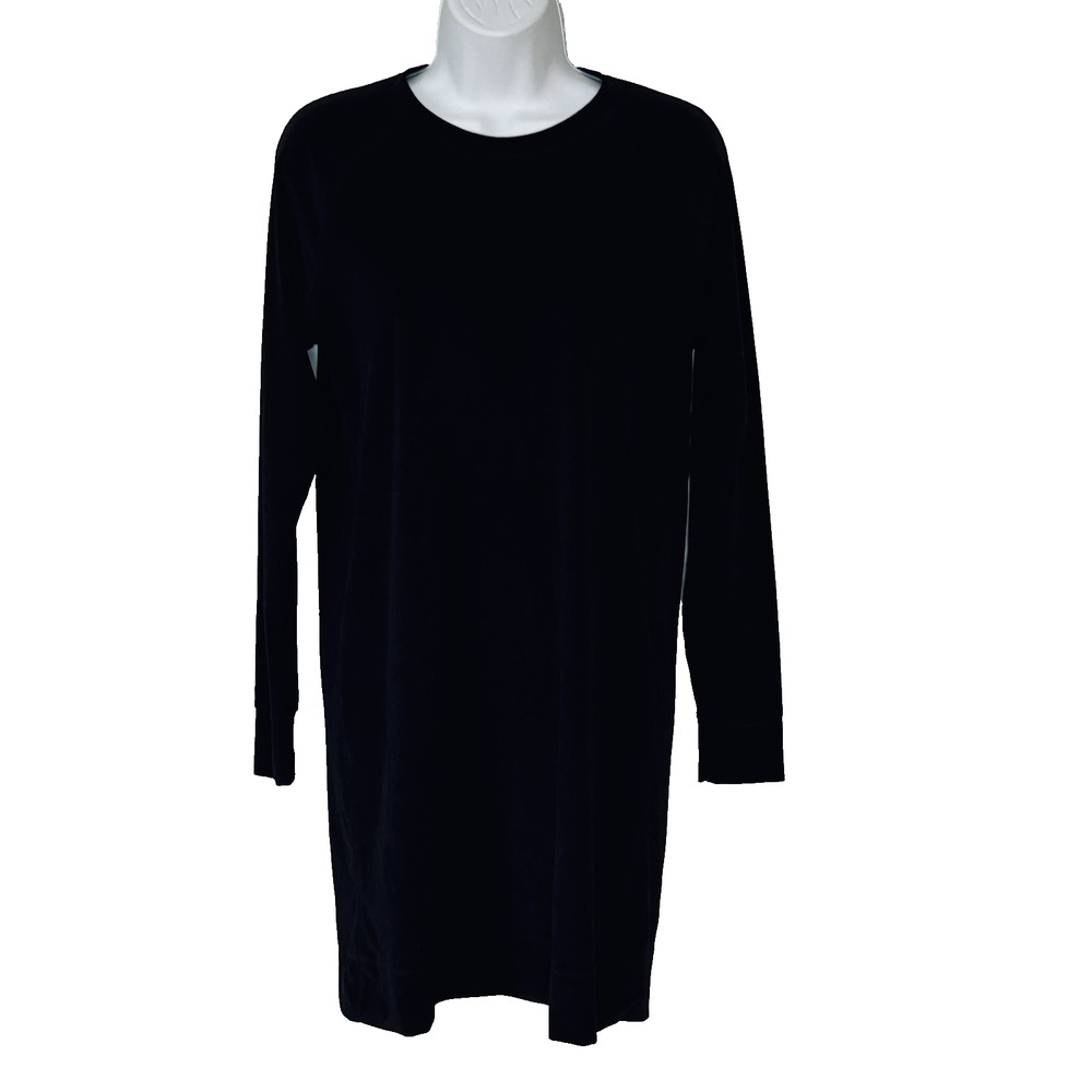 James Perse Velour Shift Dress S Long Sleeves Capsule Quiet‎ Luxury Minimalist